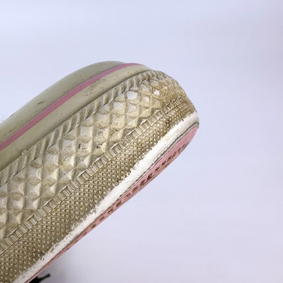 VTG Y2K Converse Black Satin Sneakers Sz M9 W11 Pink Cherry Blossom Embroidery - Picture 10 of 15